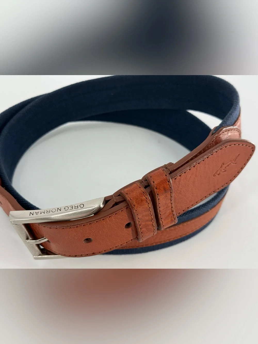 Greg Norman Canvas & Leather Men’s Casual Belt 40